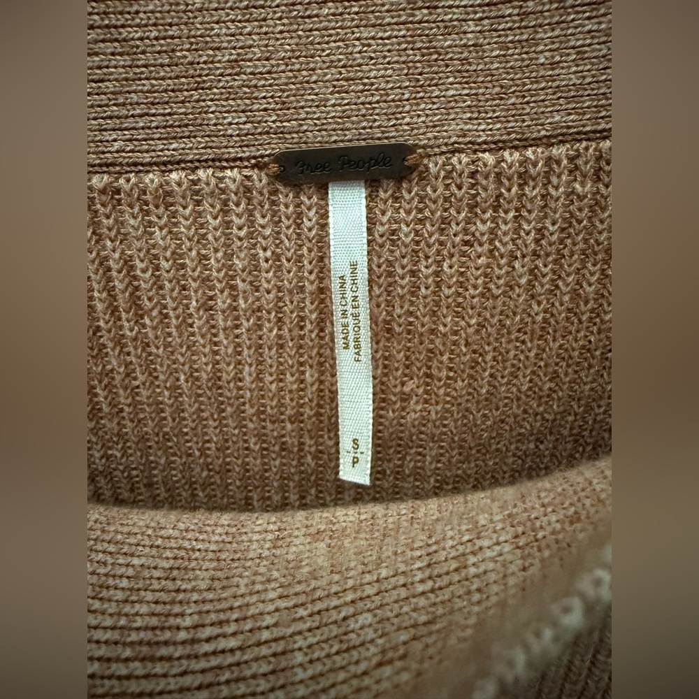 Free People Off-Shoulder Beige Sweater - Picture 3 of 11